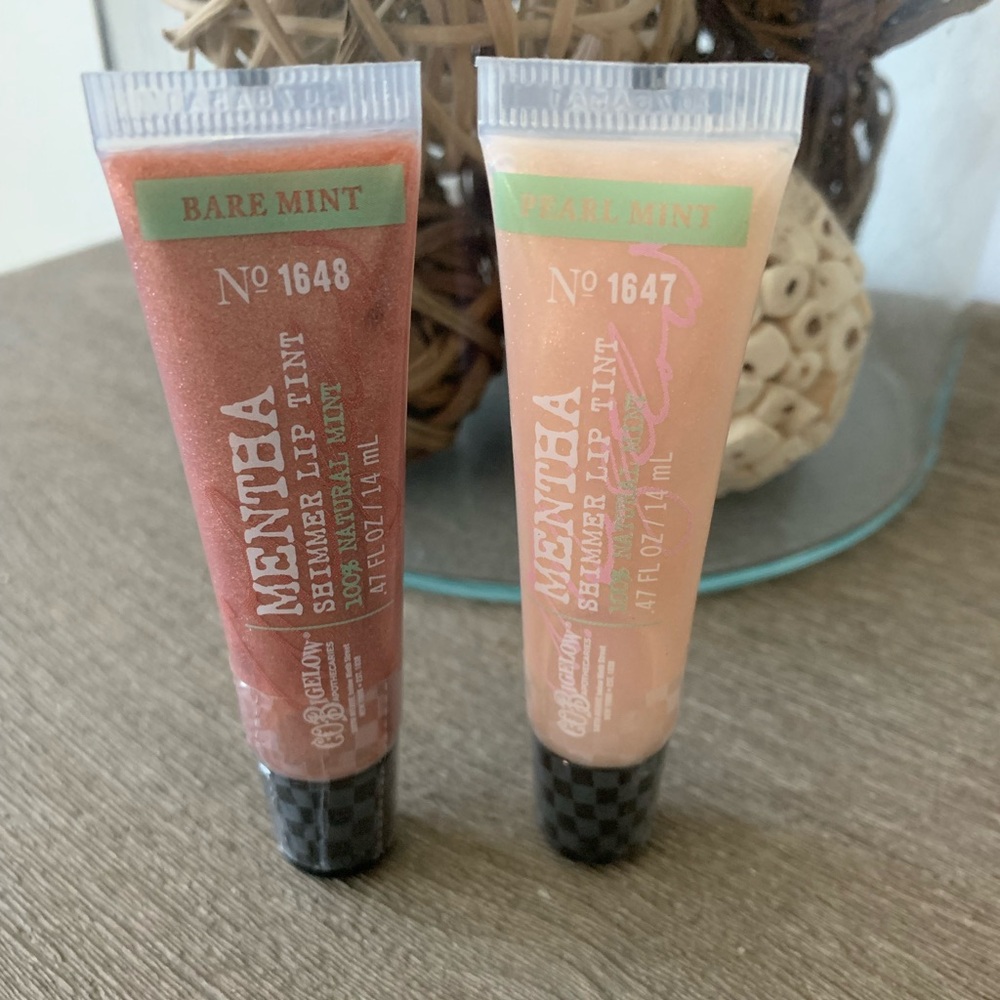 Bath & Body Works Mentha Shimmer Lip Tint Set - Bare Mint & Pearl Mint
